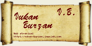 Vukan Burzan vizit kartica
